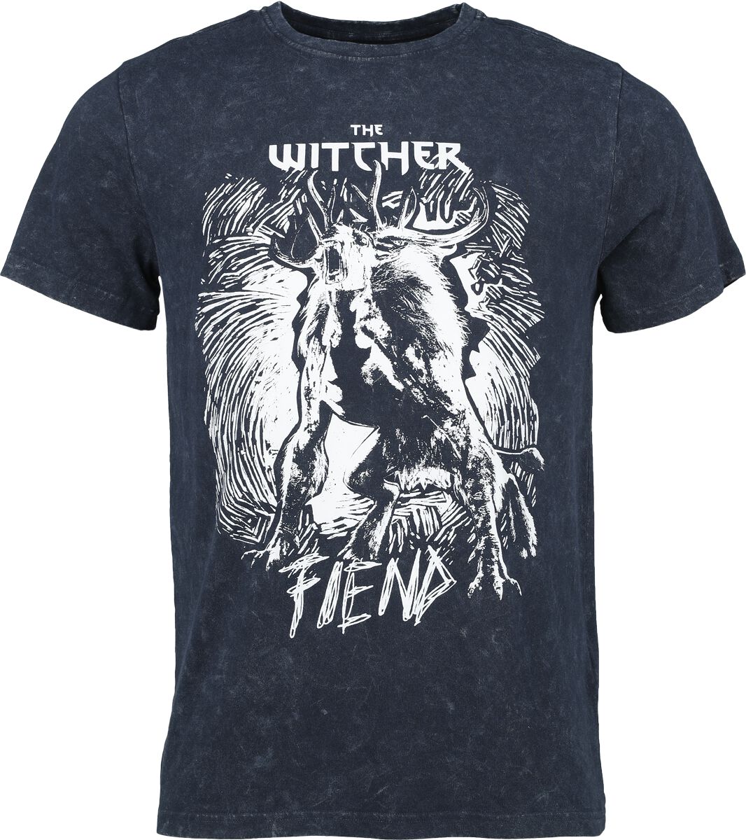 The Witcher – Gaming T-Shirt – Fiend – M bis XXL – für Männer – Größe XXL – blau The Witcher – Gaming T-Shirt – Fiend – M bis XXL – für Männer – Größe XXL – blau