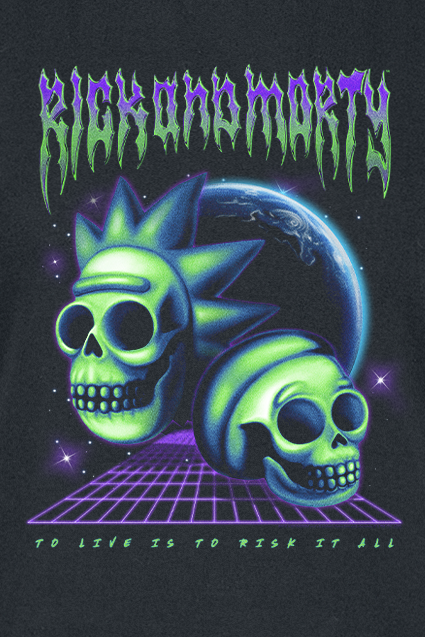 Rick And Morty Risk It All T-Shirt schwarz