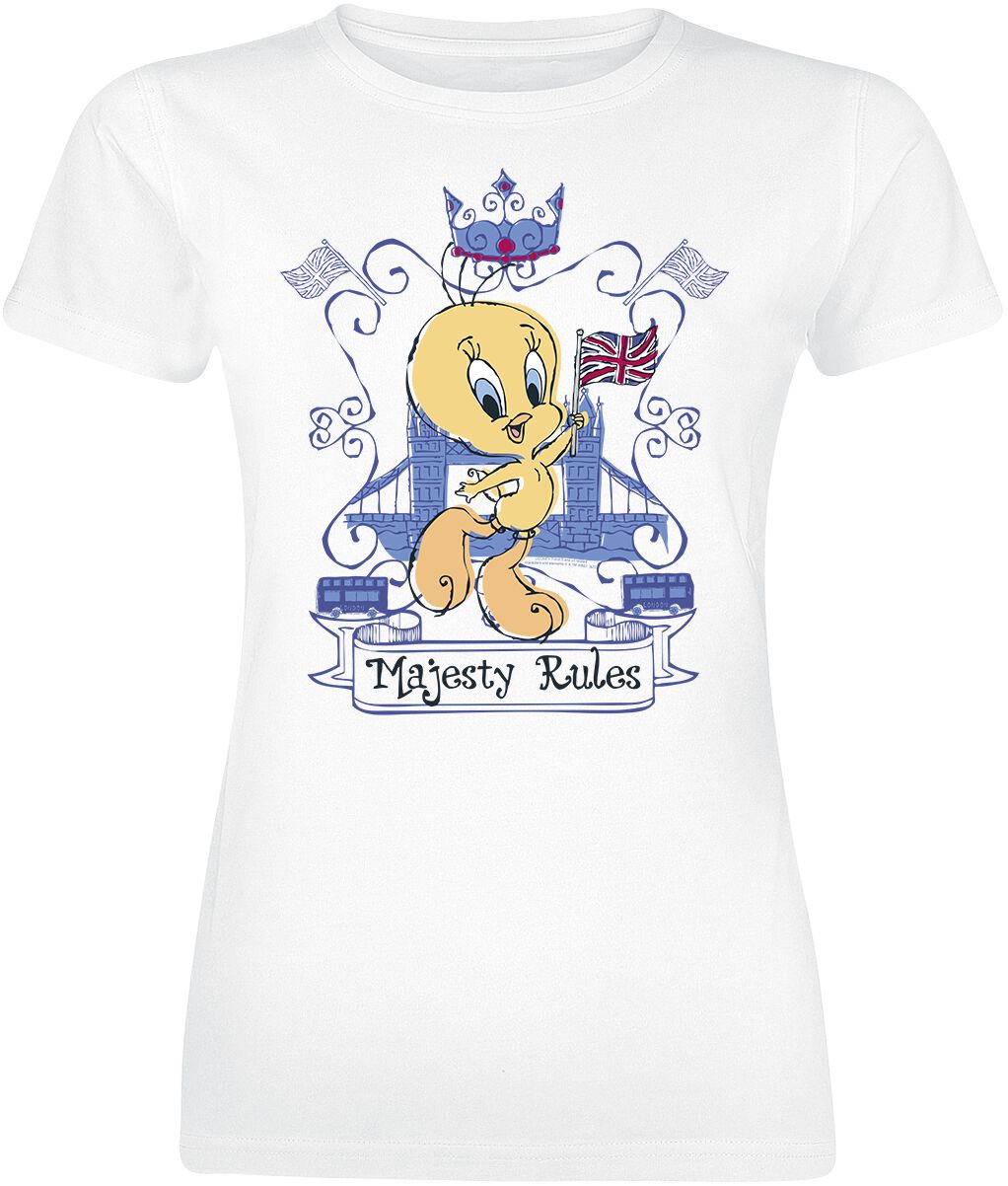 Looney Tunes Tweety – Majesty Rules T-Shirt weiß Looney Tunes Tweety – Majesty Rules T-Shirt weiß