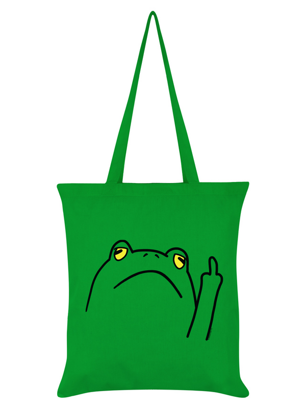 Tierisch Fun Fabric bag - Frog Off - green