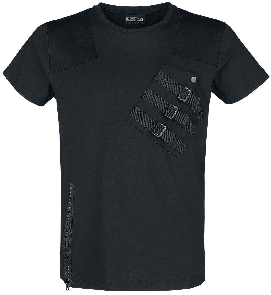 Chemical Black - Gothic T-Shirt - Cadet Top - S bis 3XL - für Männer - Größe S - schwarz
