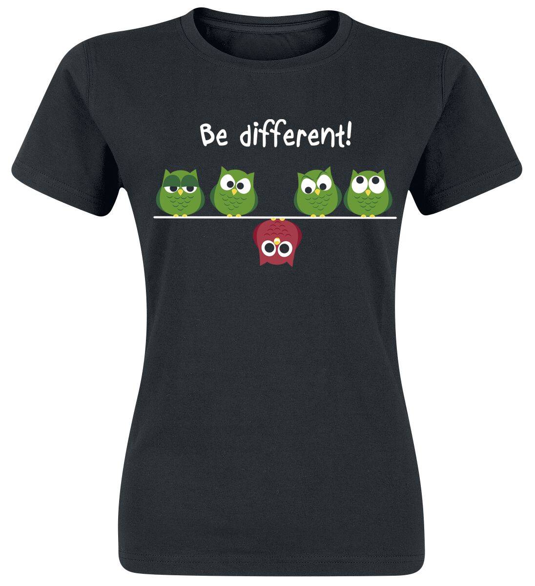 Be Different! T-Shirt - XS bis 3XL - für Damen - Größe 3XL - schwarz