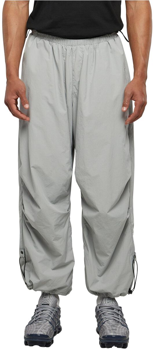 Levně Urban Classics Nylonové, parašutistické kalhoty Kalhoty světle šedá