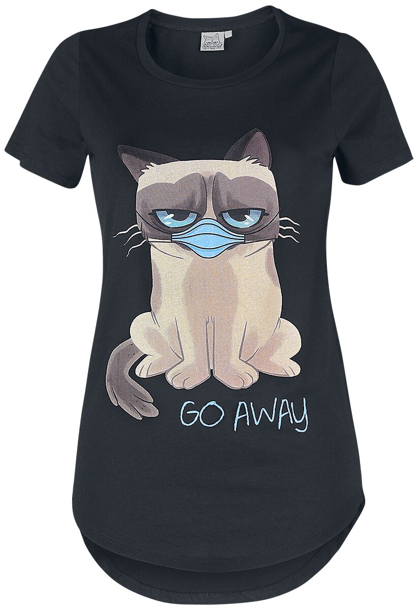 T-Shirt Manches courtes de Grumpy Cat - Go Away - S à L - pour Femme - noir