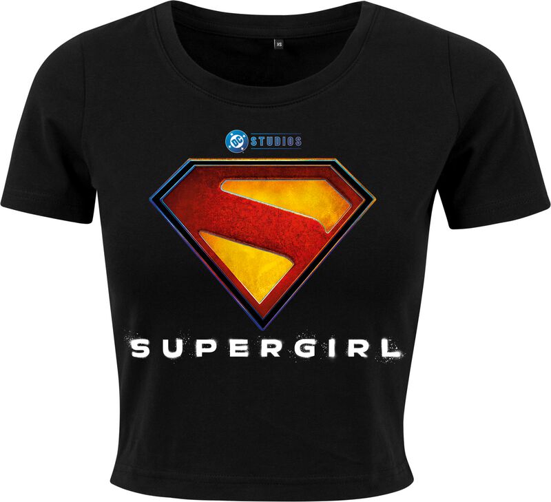 Supergirl T-shirt - Colourful Logo - M tot XXL - voor Vrouwen - zwart