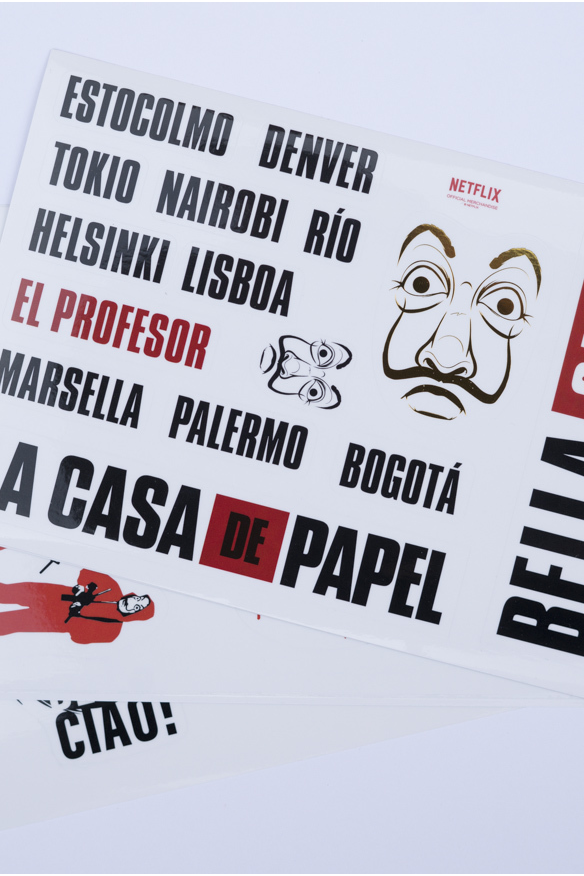 Haus des Geldes La Casa De Papel Aufkleber-Set multicolor
