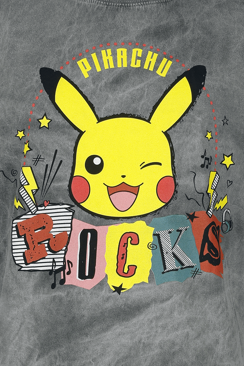 Pokémon - Gaming T-Shirt - Pikachu - Rocks - S bis XL - für Männer - Größe XL - grau  - EMP exklusives Merchandise!