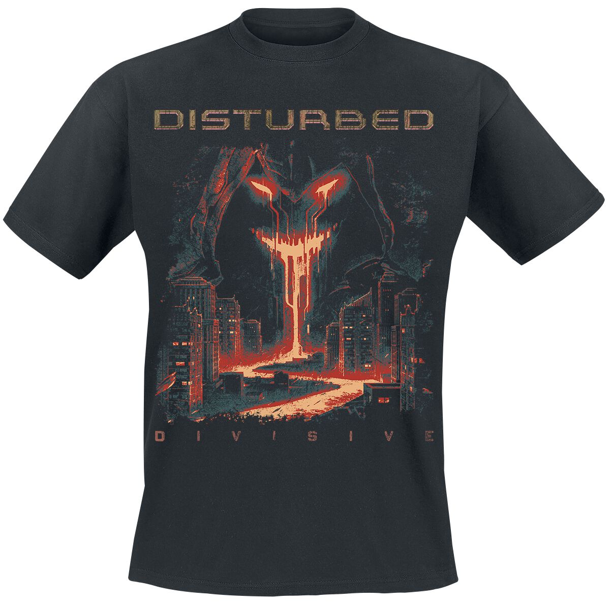 Disturbed T-Shirt - Divisive - S bis 3XL - für Männer - Größe XL - schwarz  - Lizenziertes Merchandise!