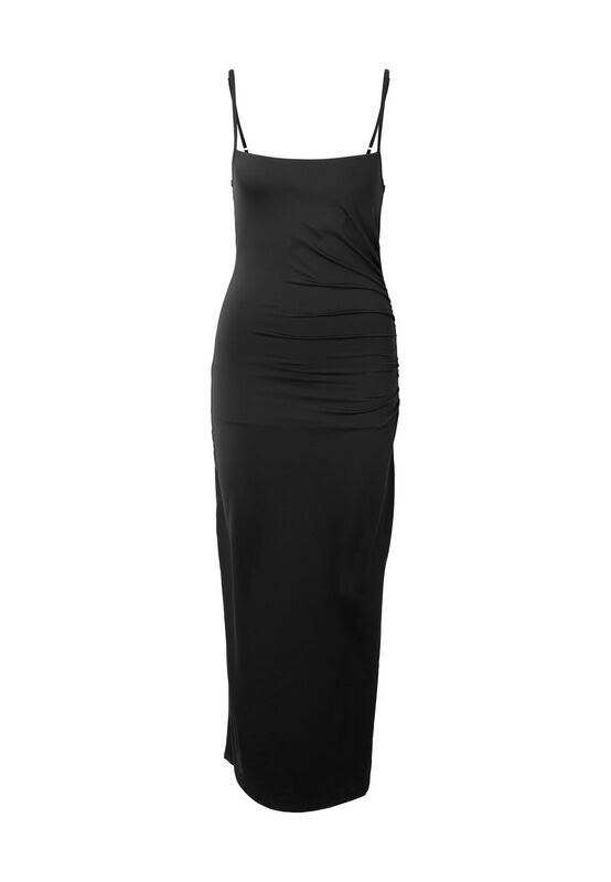 Urban Classics Ladies Long Spaghetti Jersey Dress Langes Kleid schwarz in L