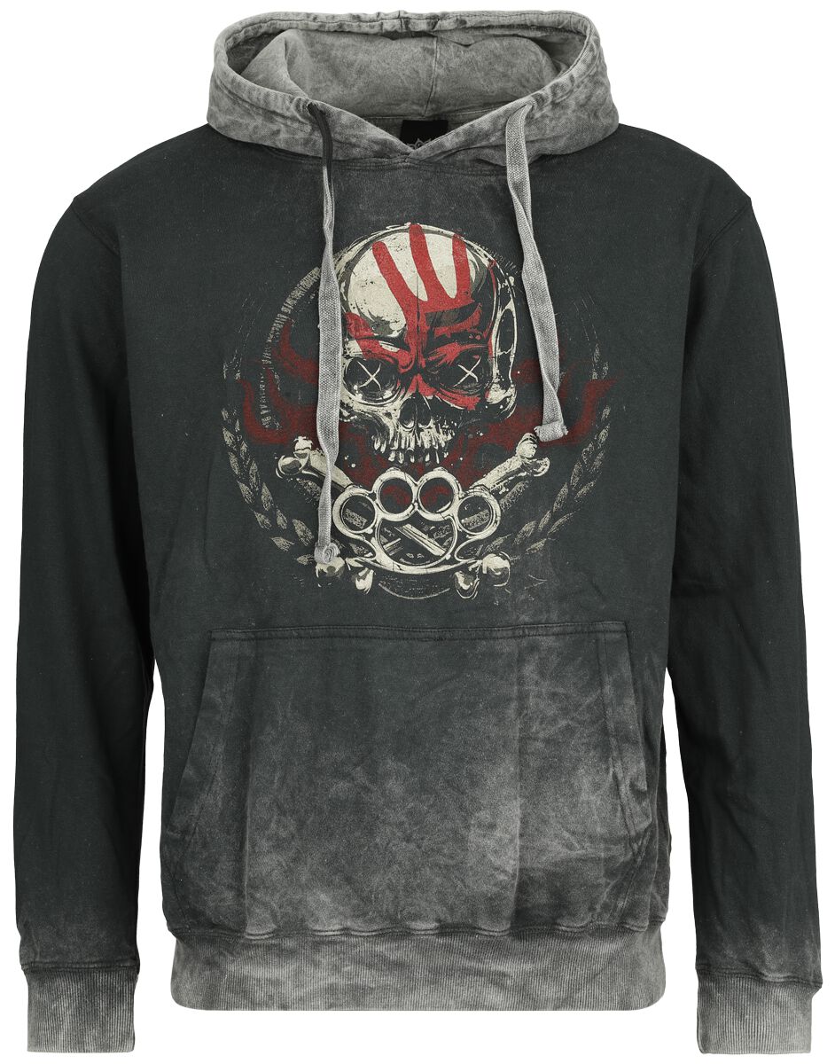 Five Finger Death Punch Kapuzenpullover - 100% Pure - M - für Männer - Größe M - grau  - Lizenziertes Merchandise!