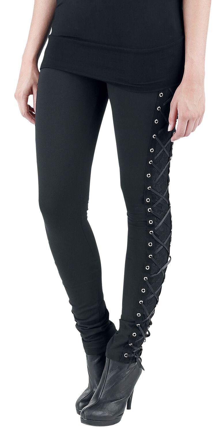 Legging Gothic de Vixxsin - Legging Lacé - S à XL - pour Femme - noir