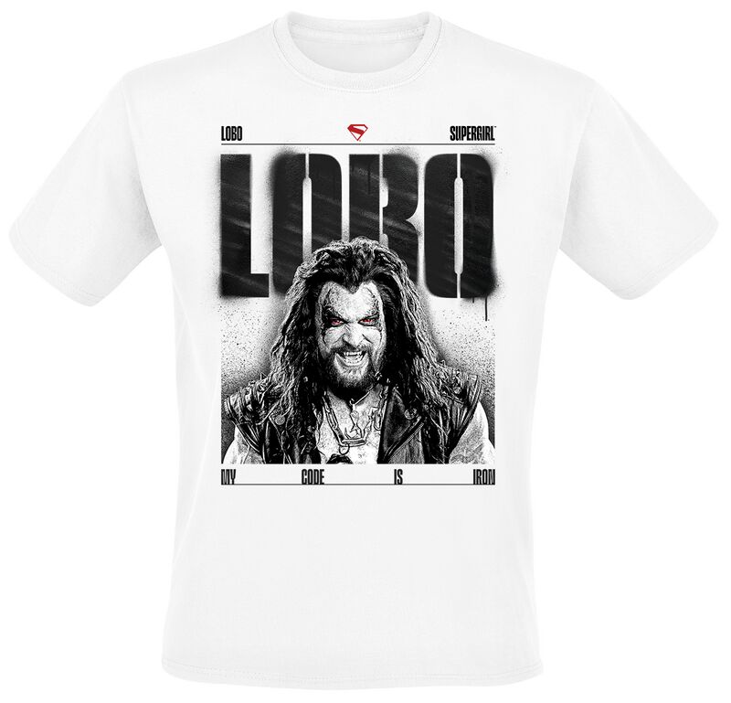 Supergirl - DC Comics T-Shirt - Lobo - My Code Is Iron - S bis 3XL - für Männer - Größe 3XL - weiß  - EMP exklusives Merchandise!