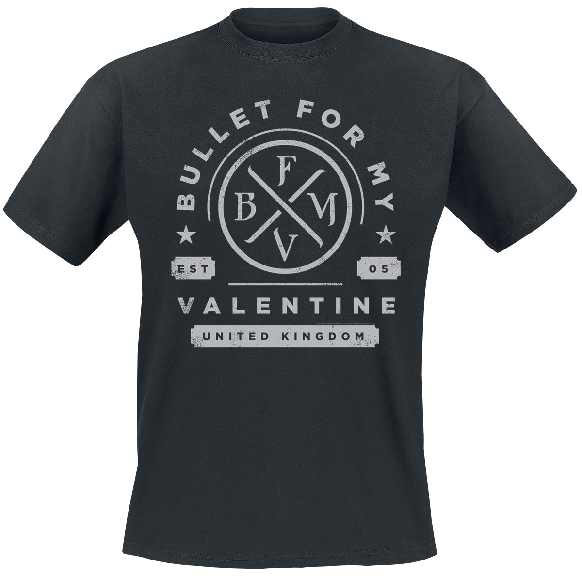 Image of Bullet For My Valentine Arched Text T-Shirt schwarz