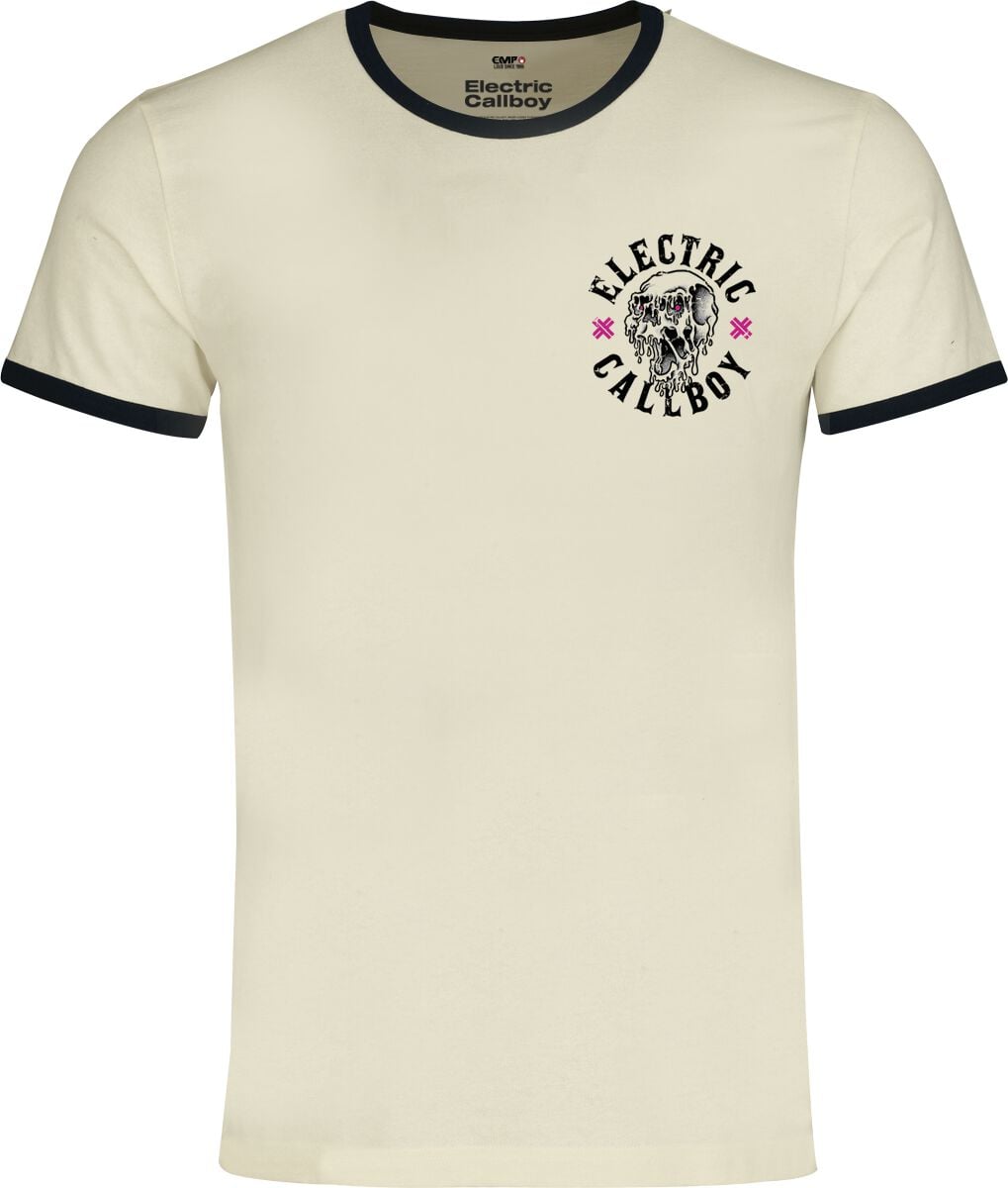 T-Shirt Manches courtes  de Electric Callboy - Let's Do It Again - S à 5XL - pour Homme - blanc cassé