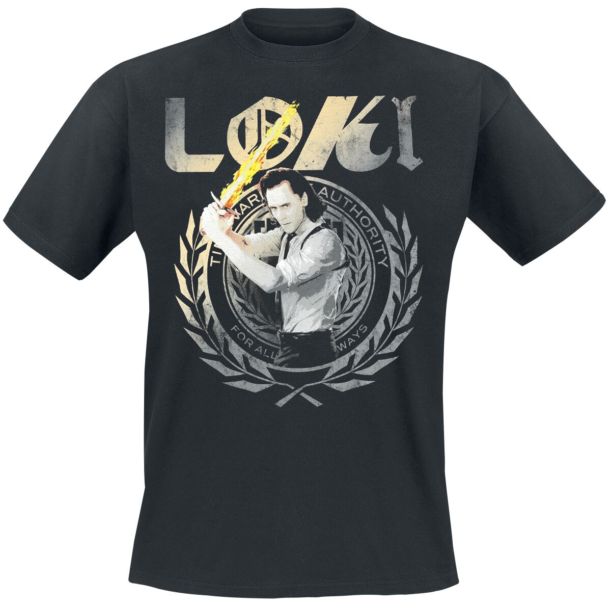 Loki Flaming Sword T-Shirt black