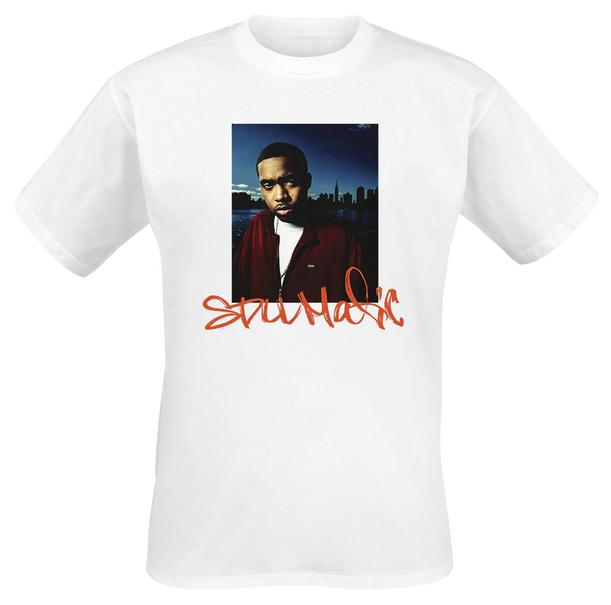Nas T-Shirt - Stillmatic Photo - S bis 3XL - für Männer - Größe XL - weiß  - Lizenziertes Merchandise!