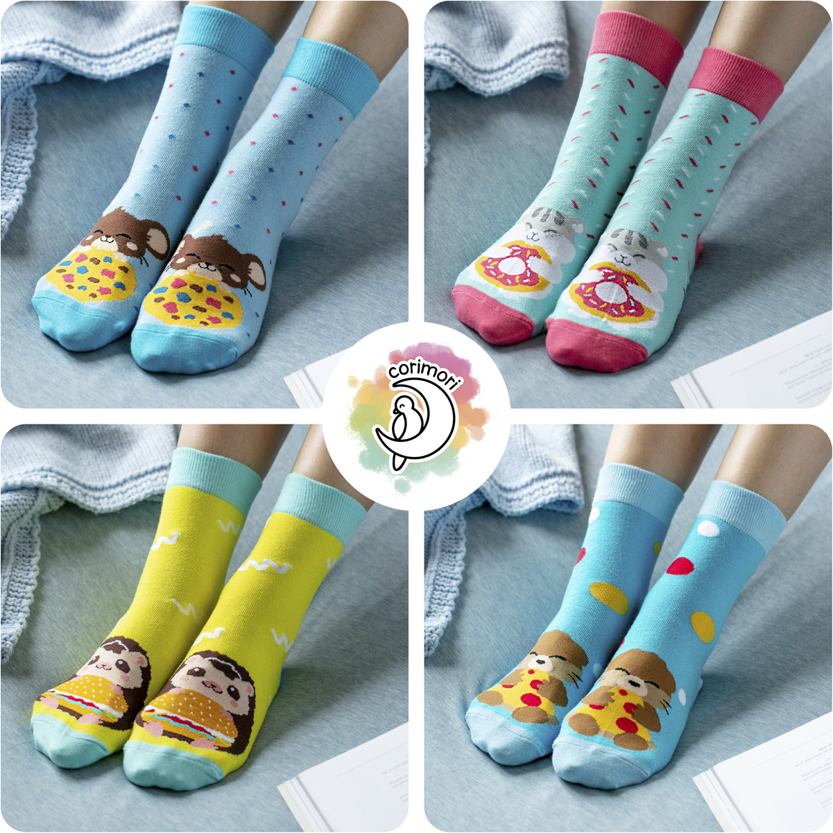 Corimori Hamster, Otter, Igel, Maus Socken multicolor