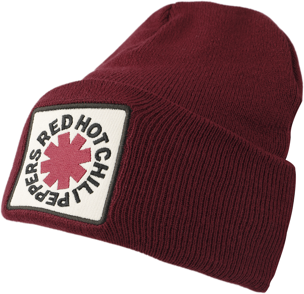 Red Hot Chili Peppers  Beanie - Amplified Collection - Patch Beanie - burgundy