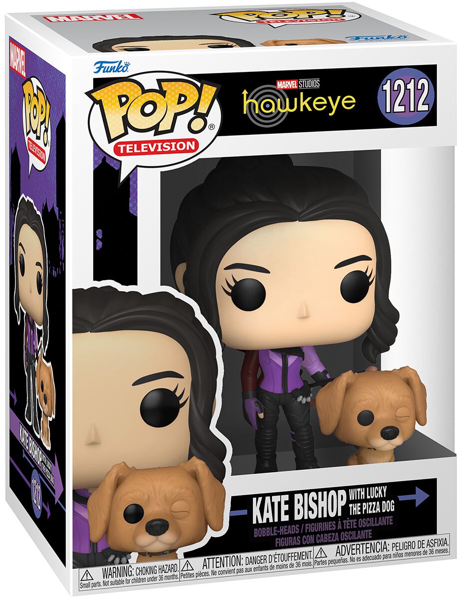 Hawkeye Kate Bishop with Lucky the Pizza Dog Vinyl Figure 1212 Funko Pop! multicolor