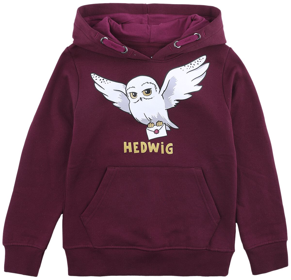 Harry Potter Kapuzenpullover für Kinder - Kids - Hedwig - für Mädchen - rot  - Lizenzierter Fanartikel