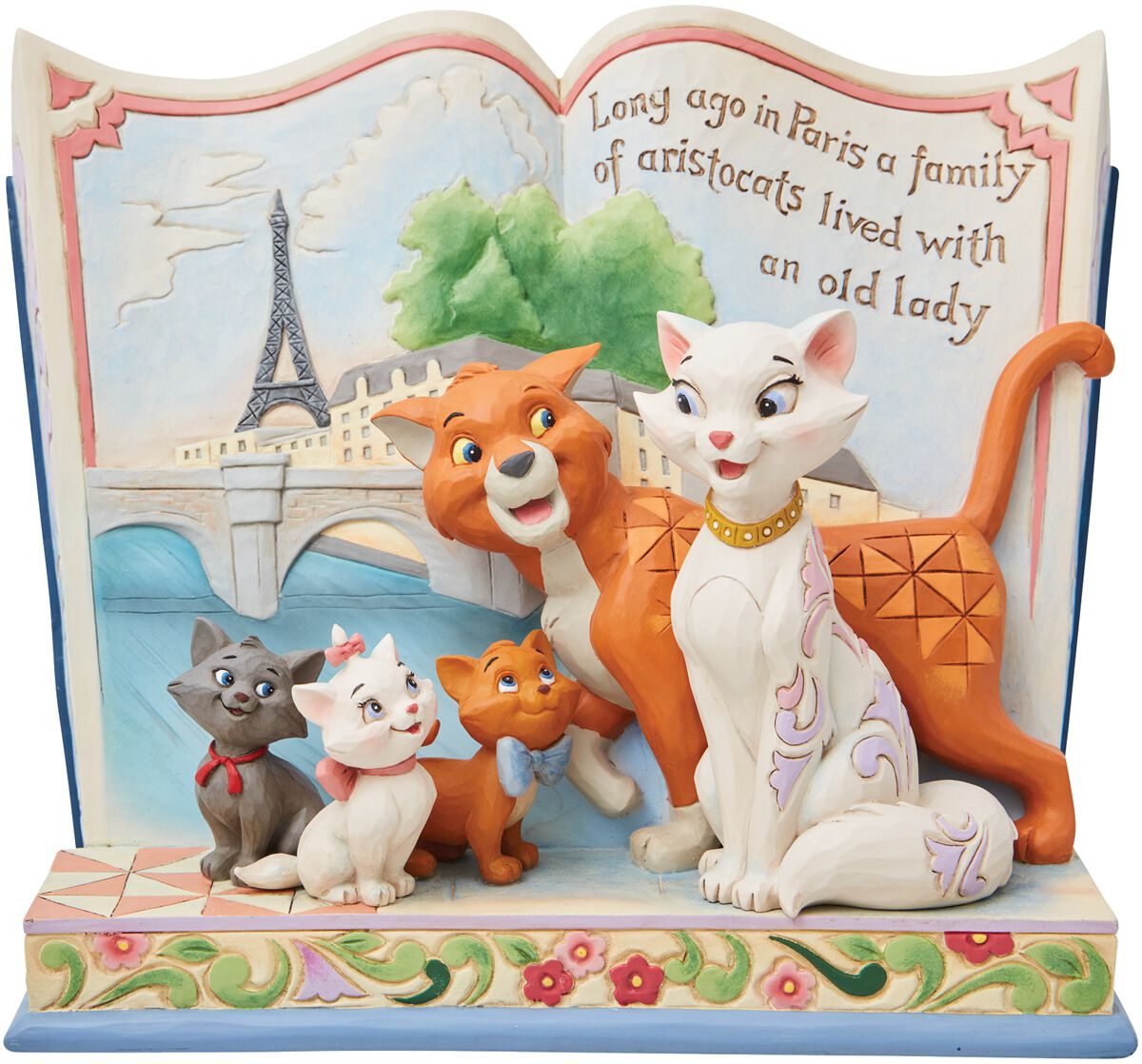Image of Statuetta Disney di Aristogatti - Long ago in Paris - Aristocats storybook figurine - Unisex - multicolore