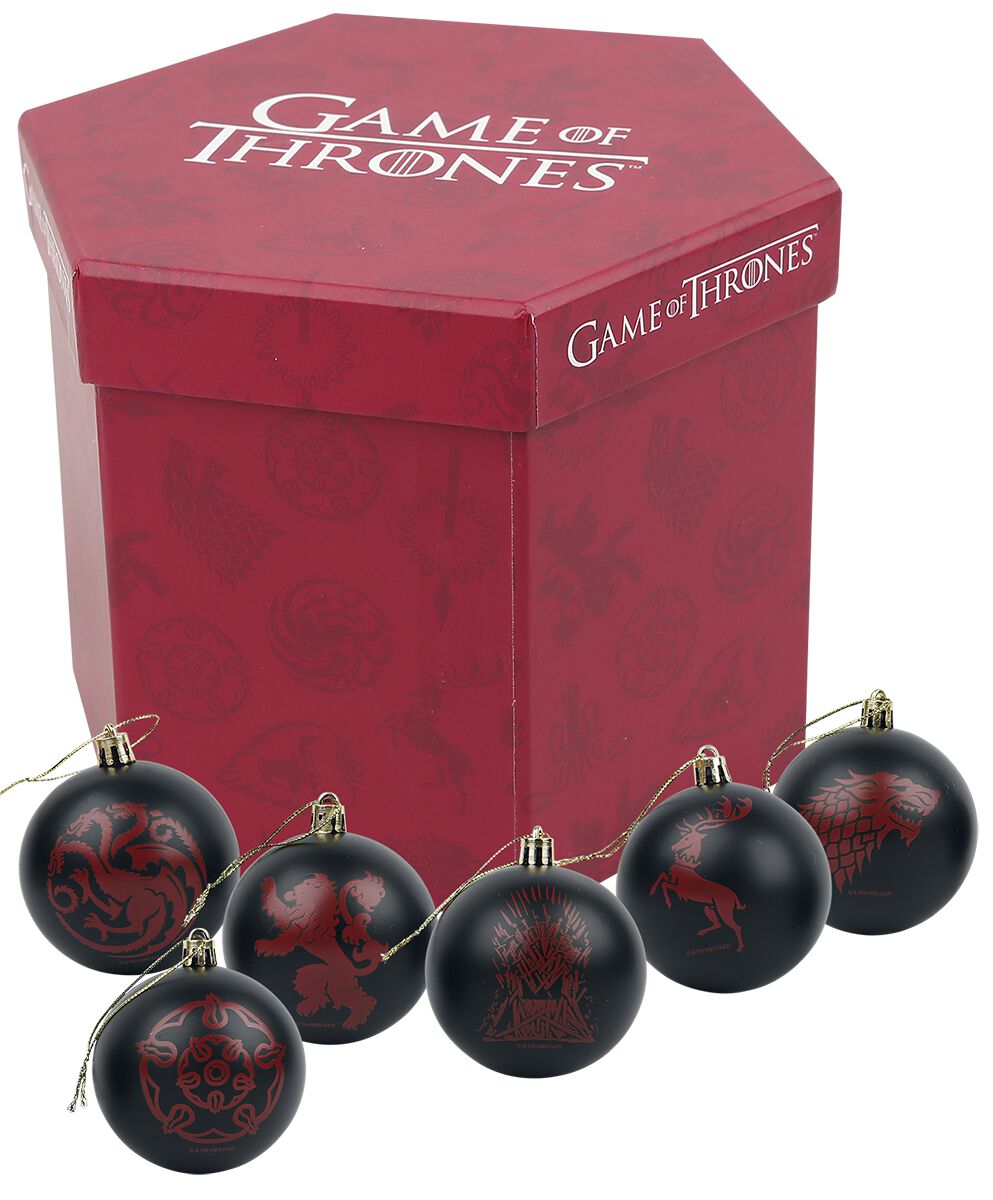 Symbole Weihnachtskugeln schwarz von Game Of Thrones