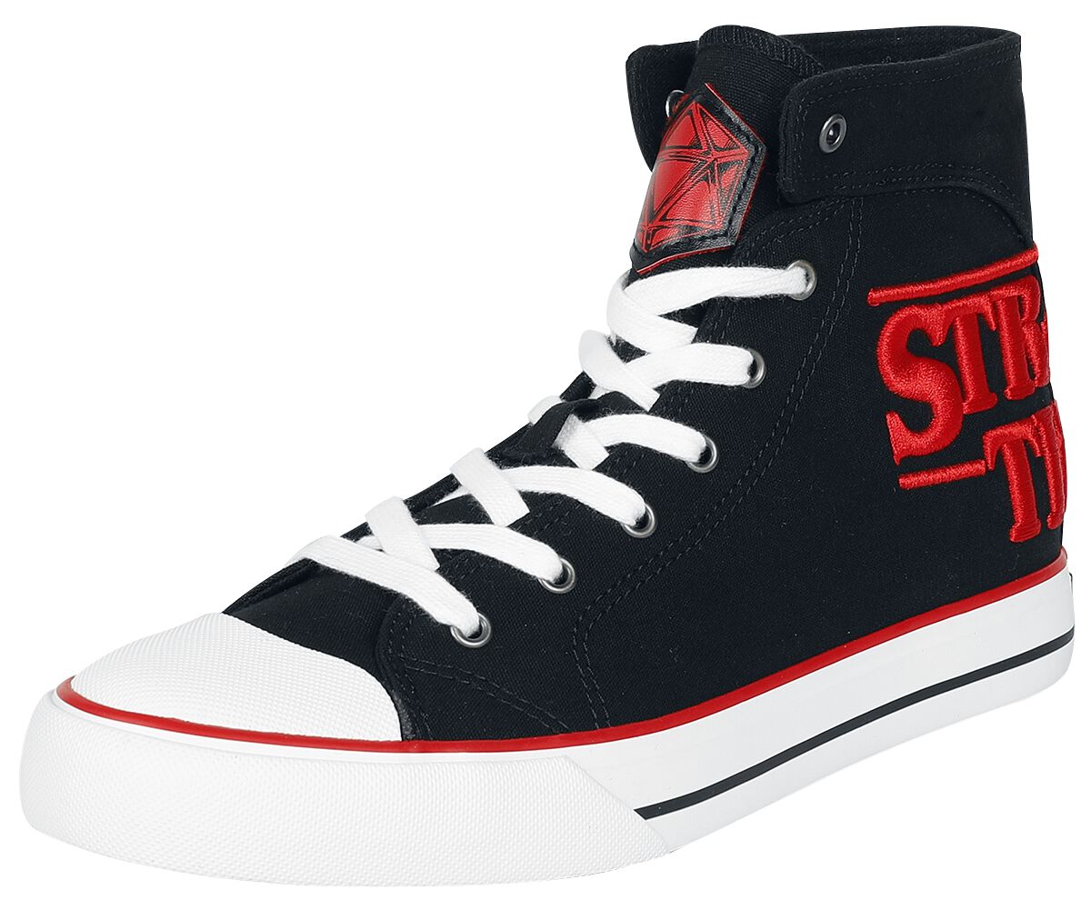 Stranger Things Sneaker high - EU37 bis EU43 - Größe EU39 - schwarz/rot  - EMP exklusives Merchandise!