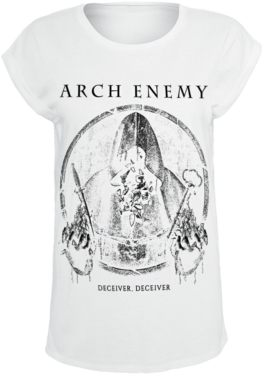 T-Shirt Manches courtes de Arch Enemy - Deceiver, Deceiver - M à XXL - pour Femme - blanc