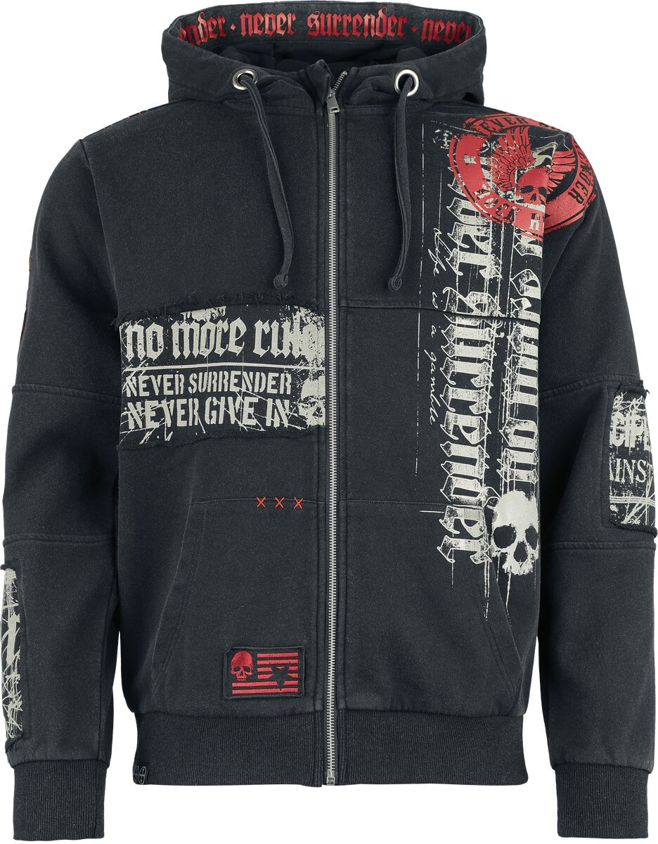 4068143322263 - Original Sinner Kapuzenjacke Kapuzenjacke grau in XXL