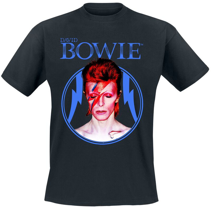 David Bowie T-Shirt - Aladdin Circle - S bis 5XL - für Männer - Größe S - schwarz  - Lizenziertes Merchandise!