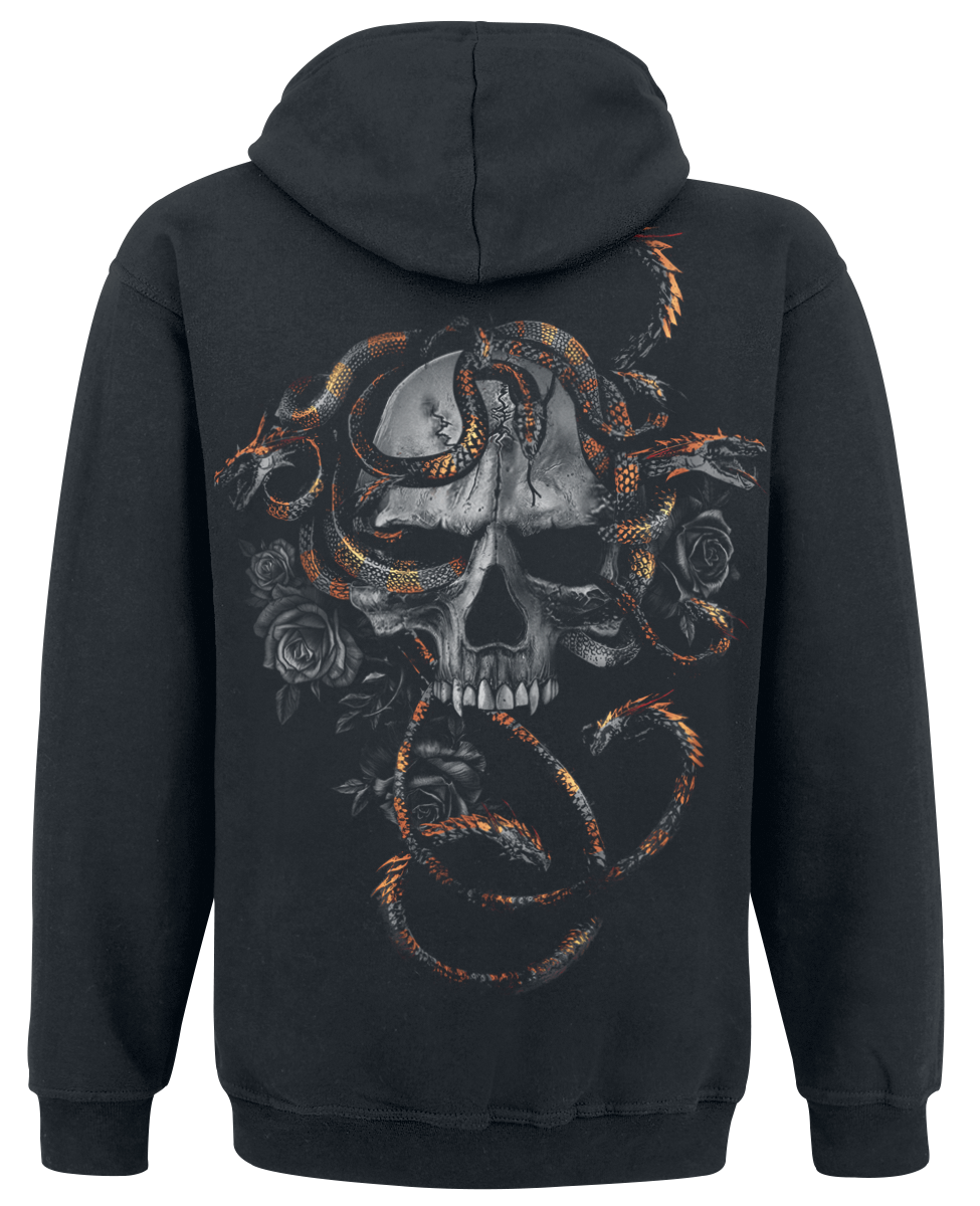 Alchemy England - Gothic Kapuzenjacke - Copper Venom Zip Hoodie - M bis XL - für Männer - Größe M - schwarz