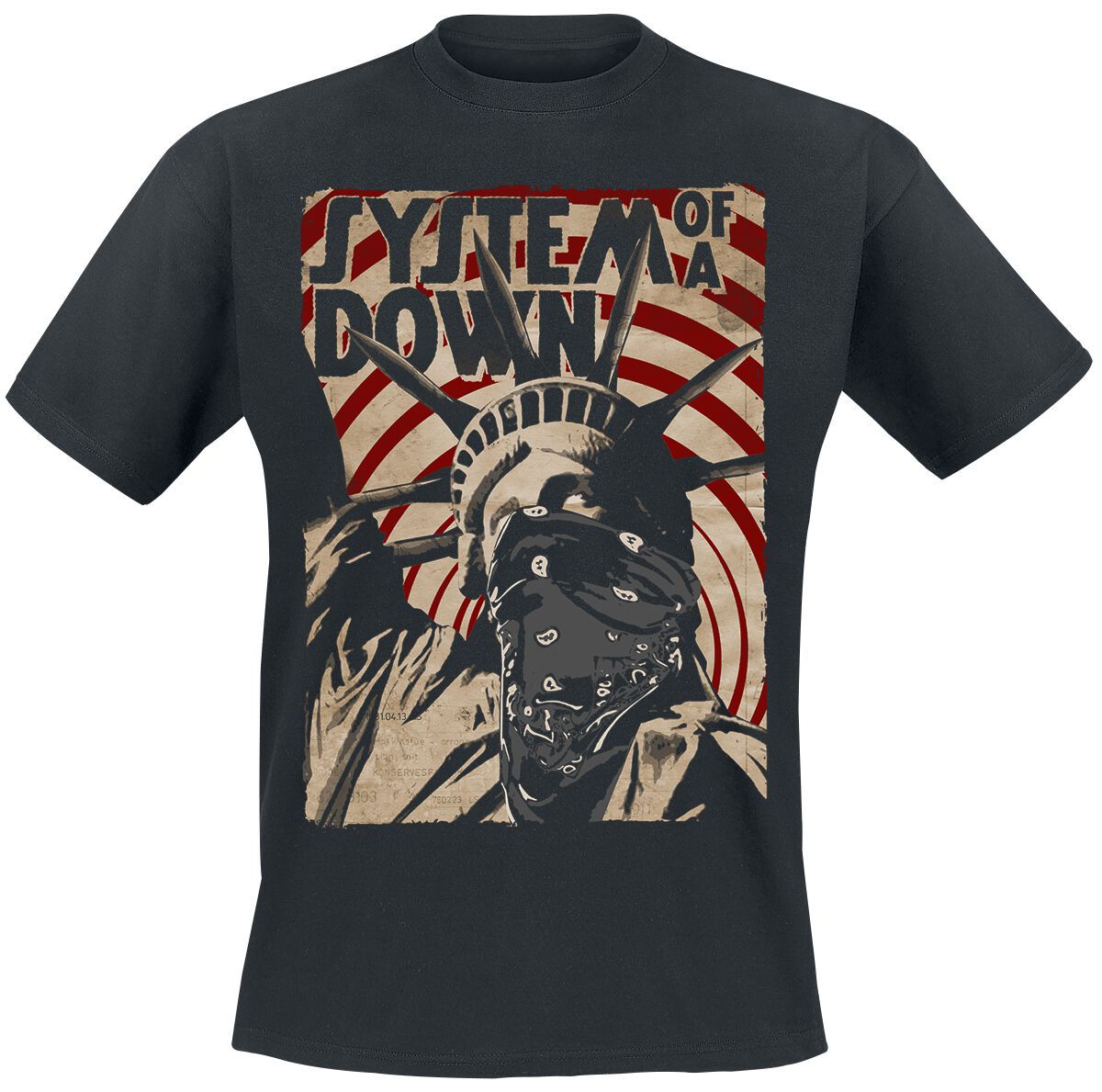 System Of A Down T-Shirt - Liberty Bandit - S bis XXL - für Männer - Größe M - schwarz  - Lizenziertes Merchandise!