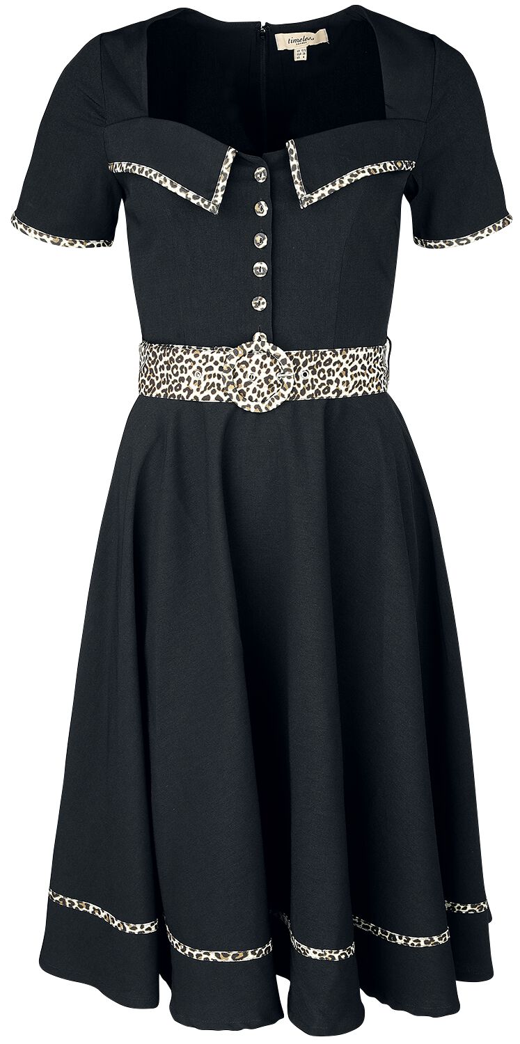 Timeless London Yael Dress Mittellanges Kleid schwarz braun Timeless London Yael Dress Mittellanges Kleid schwarz braun