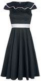 50s Black Flute Collar Dress, H&R London, Mittellanges Kleid