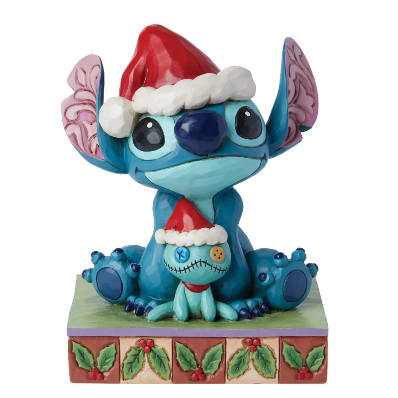 Lilo & Stitch Disney Statue - Christmas Stitch & Scrump Figurine - multicolour