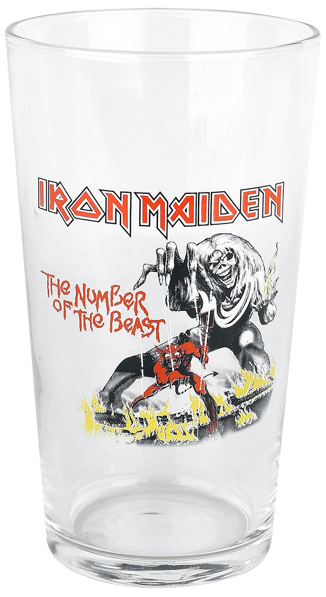 Image of Boccale birra di Iron Maiden - Number Of The Beast - Unisex - trasparente