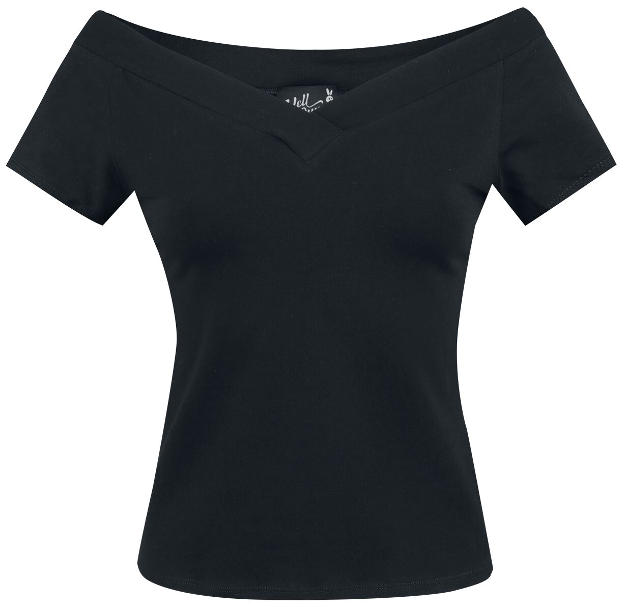 Hell Bunny - Rockabilly T-Shirt - Alex Top - XS - für Damen - Größe XS - schwarz