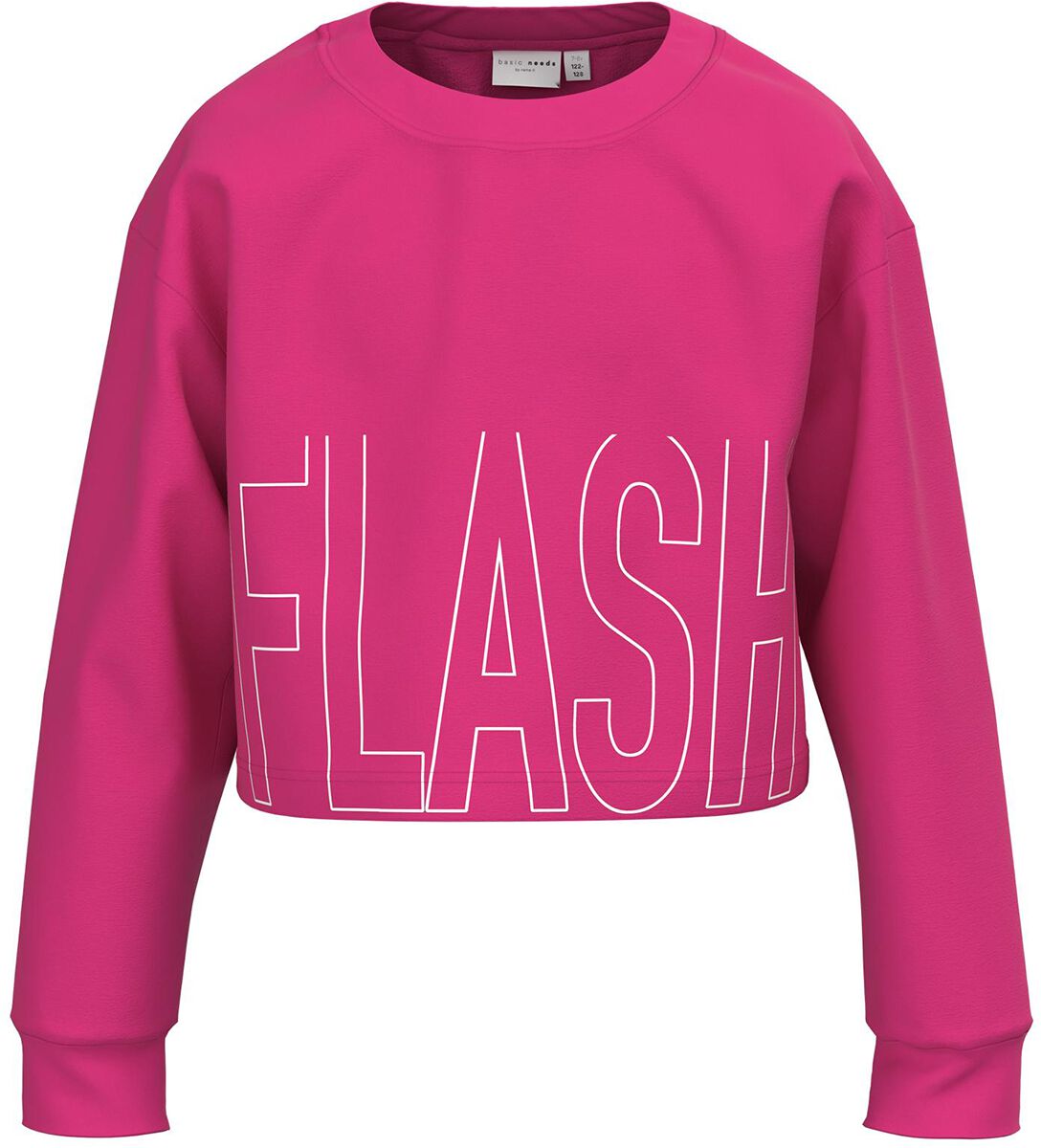 Sweat-Shirt de name it - Vanita Crop Boxy - Flash - 122/128 à 158/164 - pour filles - rose