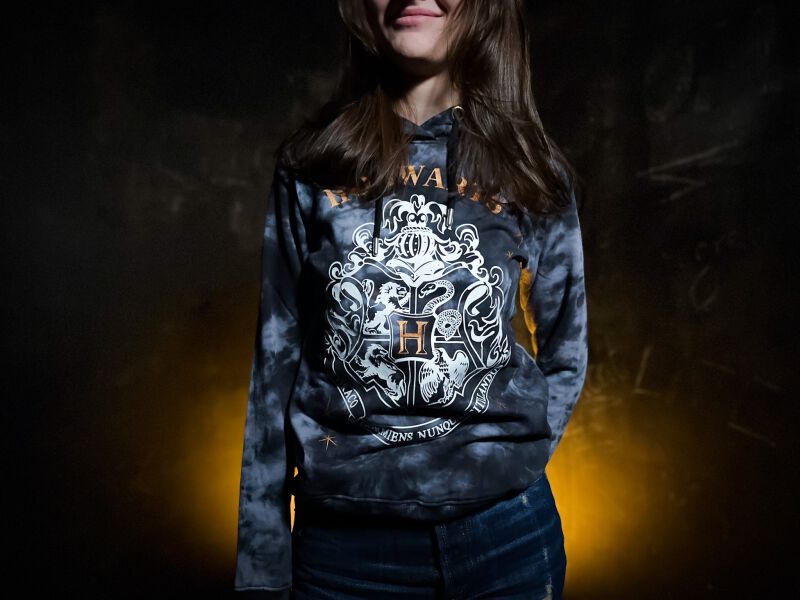 Produktbild von Harry Potter Hogwarts Crest Hoodie – Pullover Mit Kapuze, Goldfarbenem Wappen, Für Fans, Langarm