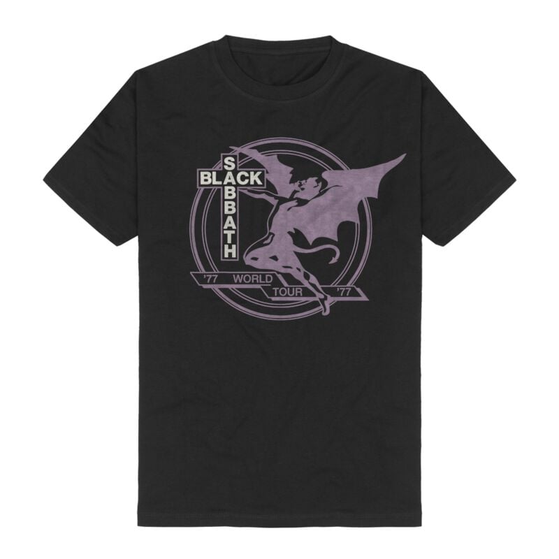 Black Sabbath T-shirt - World Tour 1977 - S till 3XL - Herrer - sort