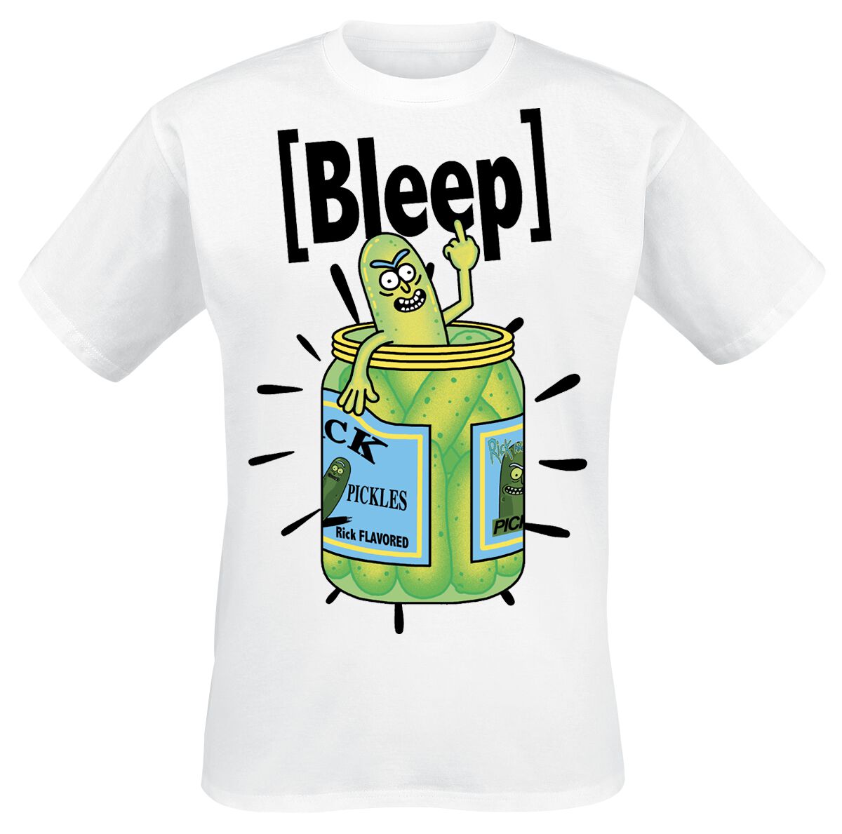 Rick And Morty T-Shirt - I´m A Bleep Pickle - S bis XXL - für Männer - Größe S - weiß  - Lizenzierter Fanartikel
