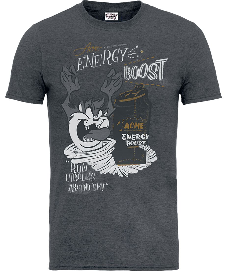 Looney Tunes Taz - Energy Boost T-Shirt mottled dark grey