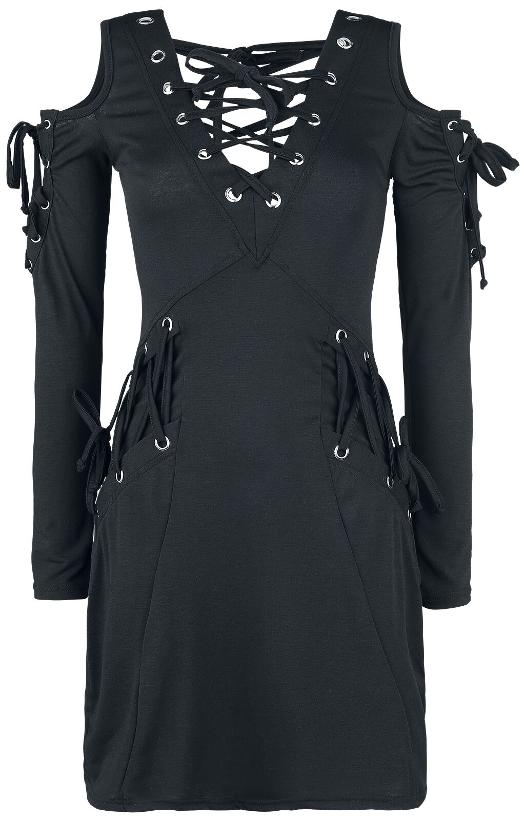 Innocent - Gothic Kurzes Kleid - Crave Top - S bis XXL - für Damen - Größe XL - schwarz