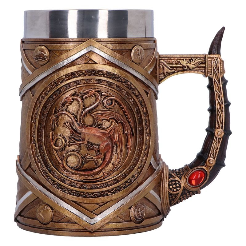 Game Of Thrones Nemesis Now - House of the Dragon - Targaryen Crown and Dagger Tankard Unisex Bierkan - meerkleurig - Standard