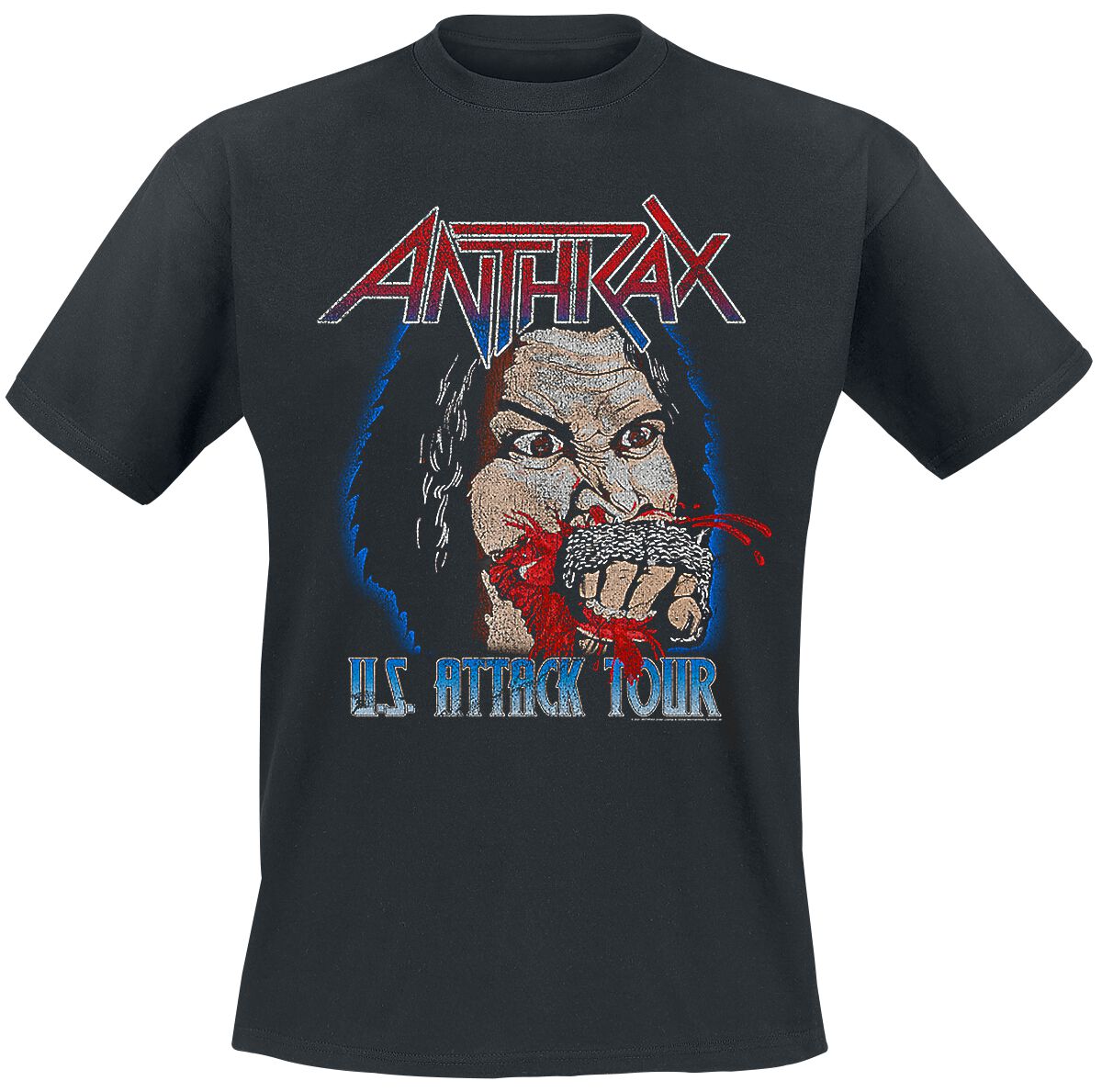 Image of Anthrax US Attack Vintage T-Shirt schwarz