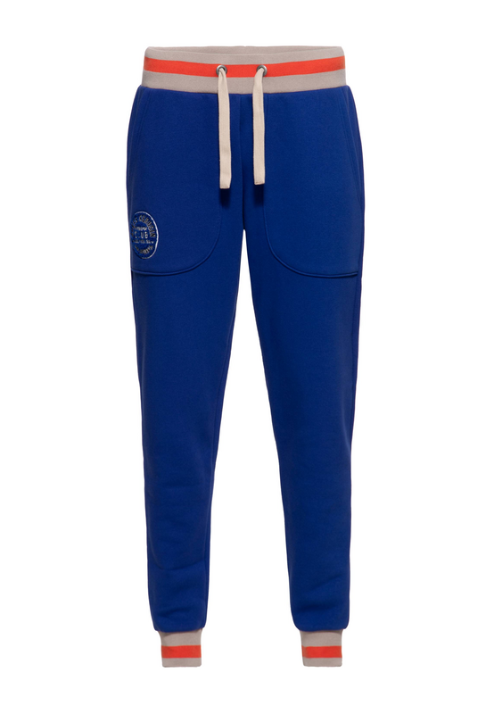 Pantaloni tuta Rockabilly di Queen Kerosin - Kitten Sport Club College Style Sweatpants - Donna - blu/beige