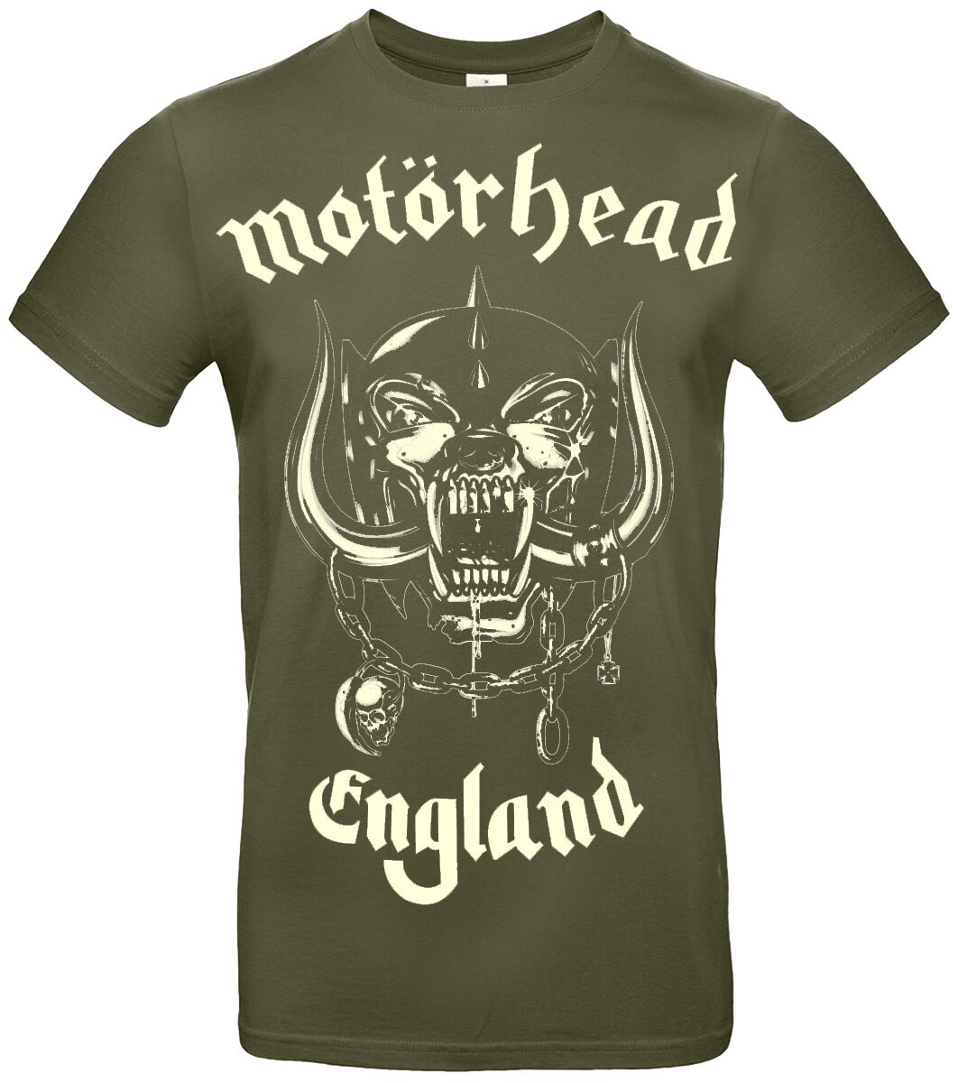 Motörhead T-Shirt - England - S bis XXL - für Männer - Größe XL - khaki  - Lizenziertes Merchandise!
