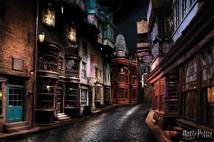 Image of Harry Potter Diagon Alley Poster multicolor