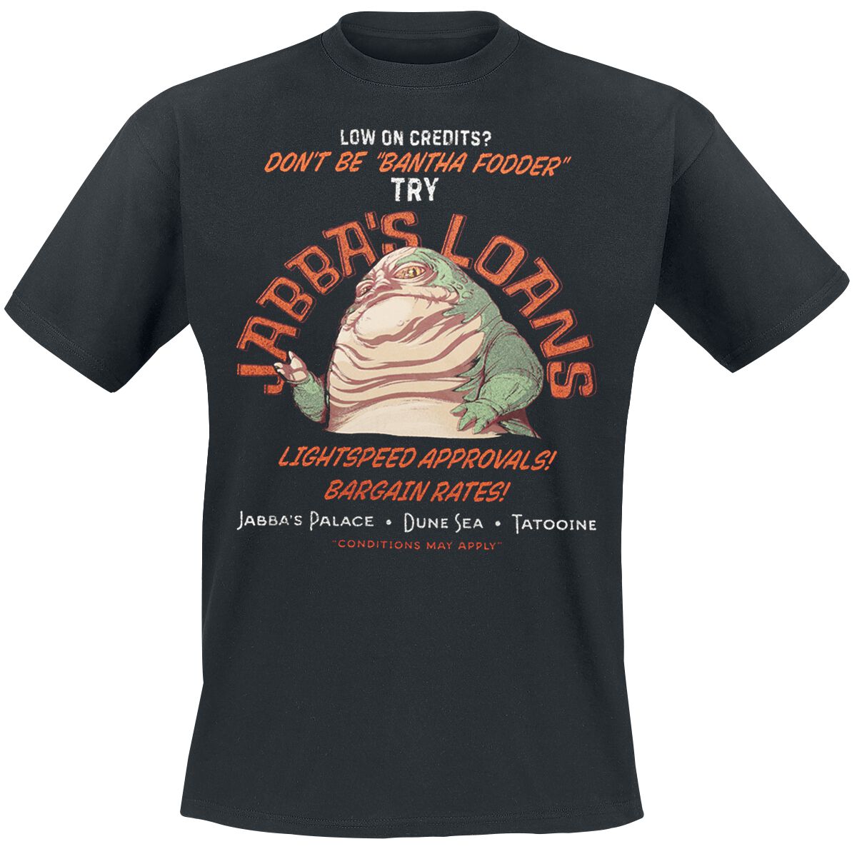 Star Wars Jabba`s Loans T-Shirt schwarz in S