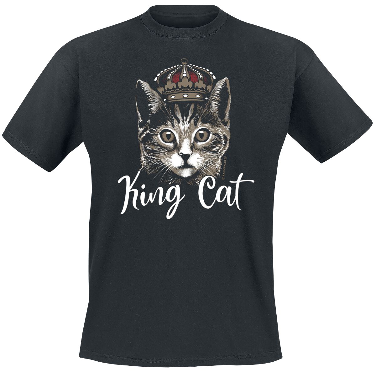 King Cat T-Shirt schwarz von Sprüche